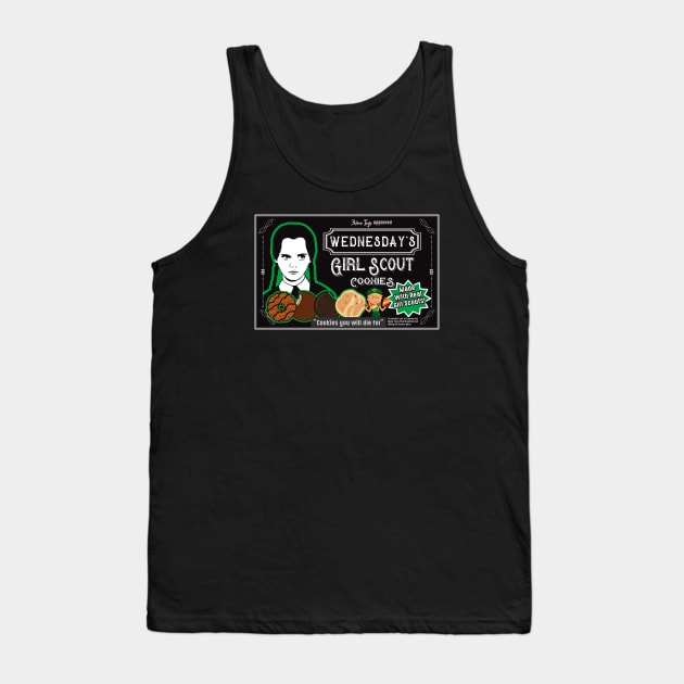 Wednesday's Girl Scout Cookies Tank Top by Alema Art